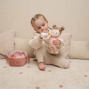 Poupée bébé et son couffin rosa little pink flowers Little dutch