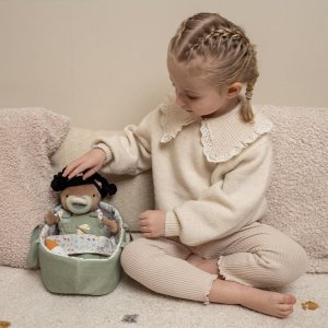 Poupée bébé et son couffin evi flowers & butterflies Little dutch