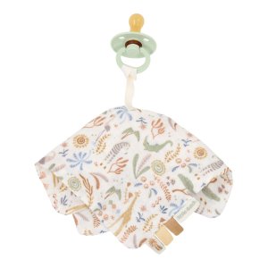 Doudou attache-tétine en gaze de coton - safari wonders Little dutch