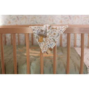 Doudou attache-tétine en gaze de coton - safari wonders Little dutch