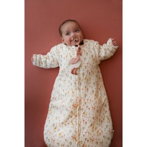 Doudou attache-tétine en gaze de coton flamant rose - safari friends Little dutch