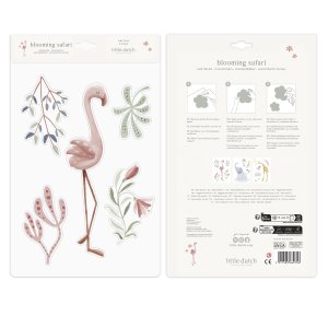Lot de 3 stickers muraux - blooming safari Little dutch
