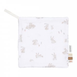 Doudou attache-tétine en gaze de coton - baby bunny Little dutch