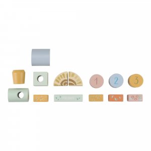 Train à blocs en bois - safari friends Little dutch