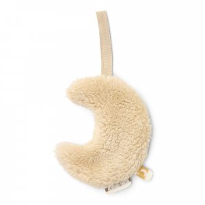 Doudou attache-tétine lune - pure soft beige Little dutch