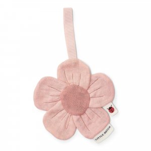 Doudou attache-tétine en gaze de coton fleur - fairy garden Little dutch