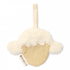 Doudou attache-tétine en gaze de coton - mouton Little dutch