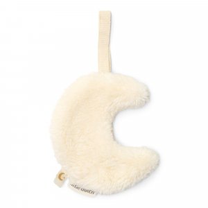 Doudou attache-tétine lune - pure soft white Little dutch