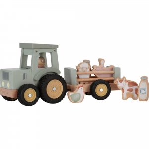 Tracteur avec remorque en bois - little farm Little dutch