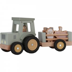 Tracteur avec remorque en bois - little farm Little dutch