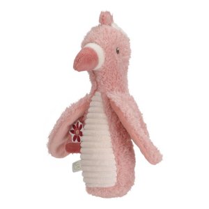 Hochet peluche flamant rose - safari friends Little dutch
