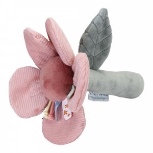 Hochet bébé flower & butterflies - rose Little dutch