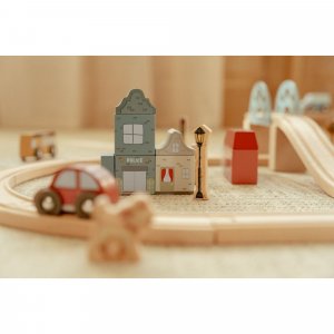 Circuit de train xxl en bois fsc Little dutch