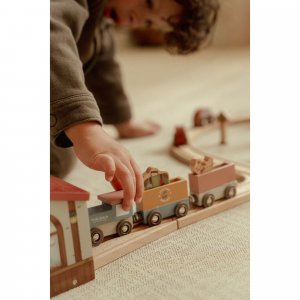 Circuit de train xxl en bois fsc Little dutch