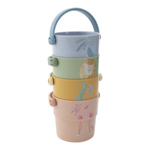 Lot de 4 gobelets de bain - safari friends Little dutch