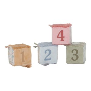 Lot de 4 cubes d'activités en tissu safari friends Little dutch