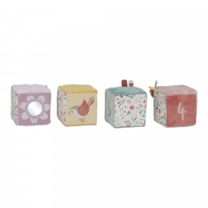 Lot de 4 cubes d'activités en tissu fairy garden Little dutch