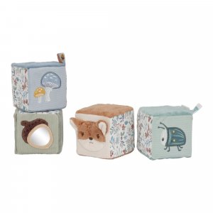 Lot de 4 cubes d'activités en tissu forest friends Little dutch
