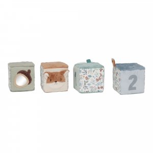 Lot de 4 cubes d'activités en tissu forest friends Little dutch
