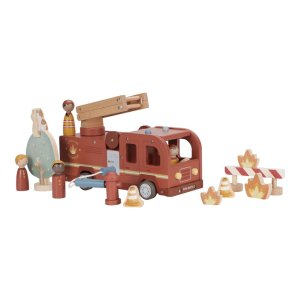 Camion de pompiers et accessoires en bois fsc Little dutch