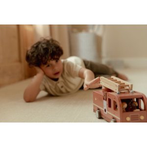 Camion de pompiers et accessoires en bois fsc Little dutch