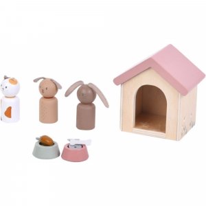 Set d'animaux de compagnie pour maison de poupée fsc Little dutch