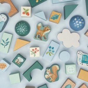 Blocs de construction en bois fsc - forest friends Little dutch