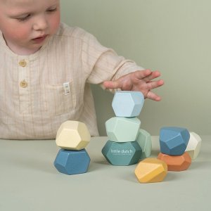 Pierres à bascule en bois fsc - forest friends Little dutch