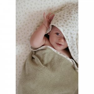 Cape de bain bébé 75x75 cm blueberry leaves Little dutch