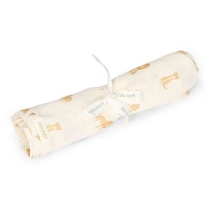 Lange xl en gaze de coton - safari leo - 120 x 120 cm Little dutch