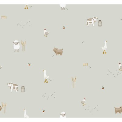 Papier peint intissé - little farm - 52 x 10 cm