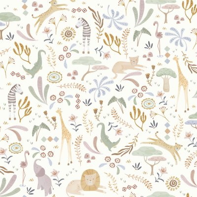 Papier peint intissé - safari wonders - 52 cm x 10 m