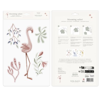 Lot de 3 stickers muraux - blooming safari