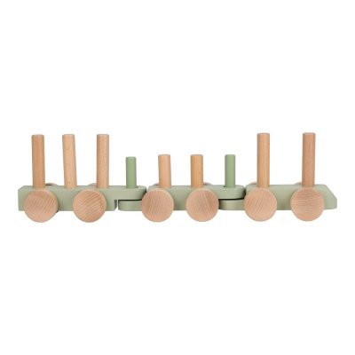 Train à blocs en bois - safari friends