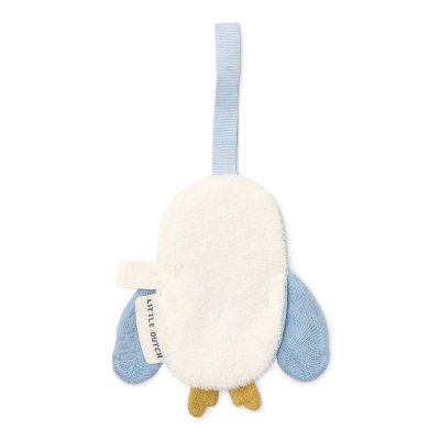 Doudou attache-tétine en gaze de coton chouette - forest friends