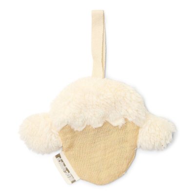 Doudou attache-tétine en gaze de coton - mouton