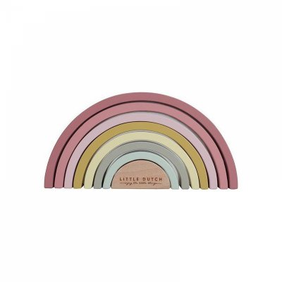 LITTLE DUTCH Arc en ciel en bois rose