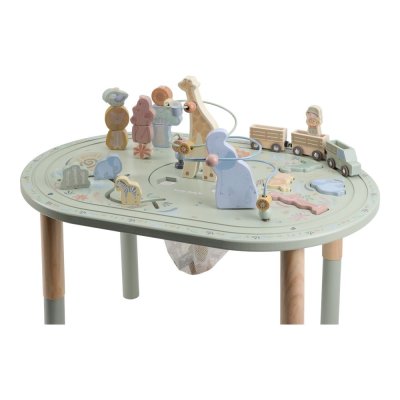 Grande table d'activités en bois - safari friends