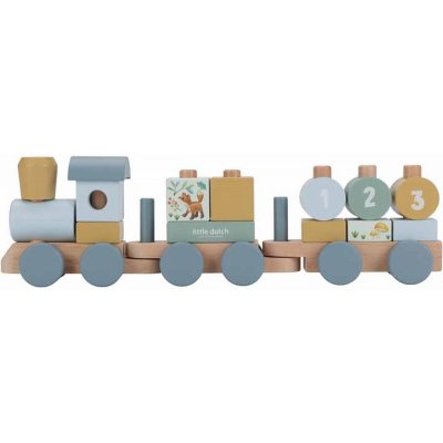 Train à blocs en bois fsc - forest friends