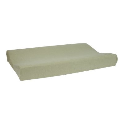 Housse pour matelas à langer en gaze de coton - pure olive - 50 x 70 cm