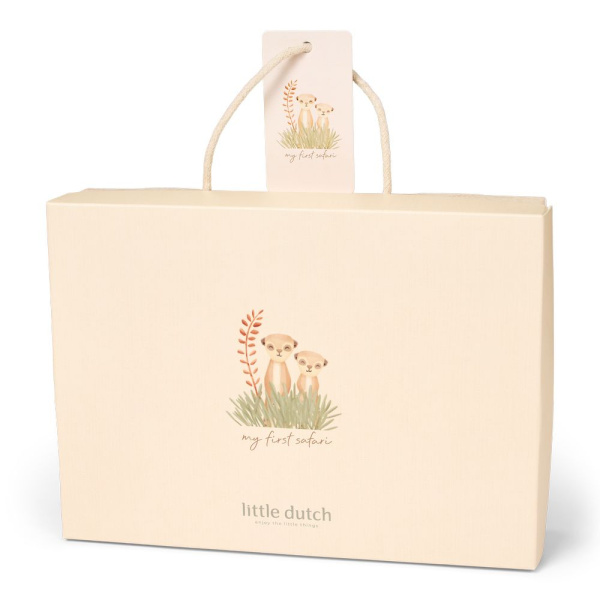 Coffret maternité bébé 3 pièces safari friends 2-6 mois Little dutch