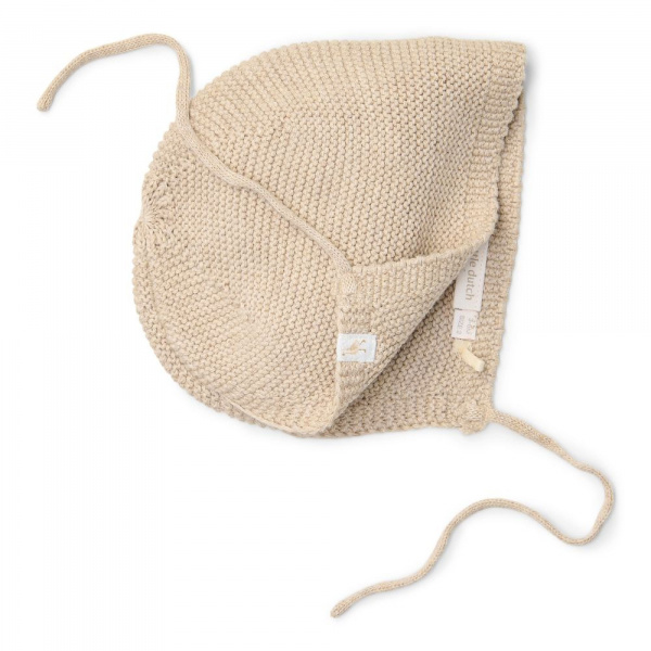 Bonnet en tricot - soft beige - 3-6 mois Little dutch