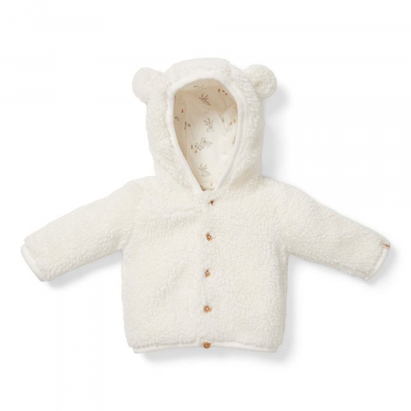Gilet bébé teddy off white taille 62 Little dutch