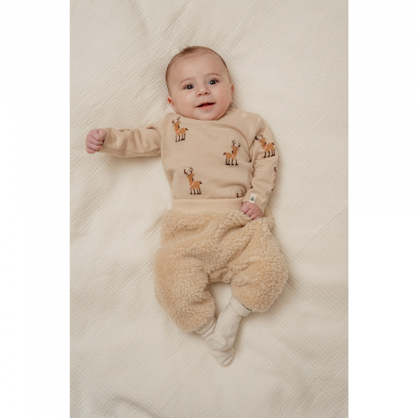 Pull-over de noël tricoté avec des rennes - 1 mois Little dutch