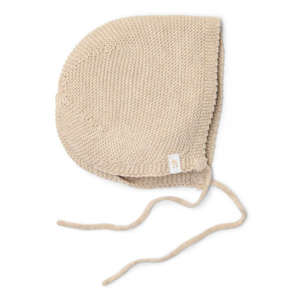 Bonnet en tricot - soft beige - 0-3 mois Little dutch