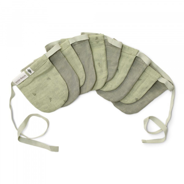 Guirlande avec fanions - pure sage Little dutch