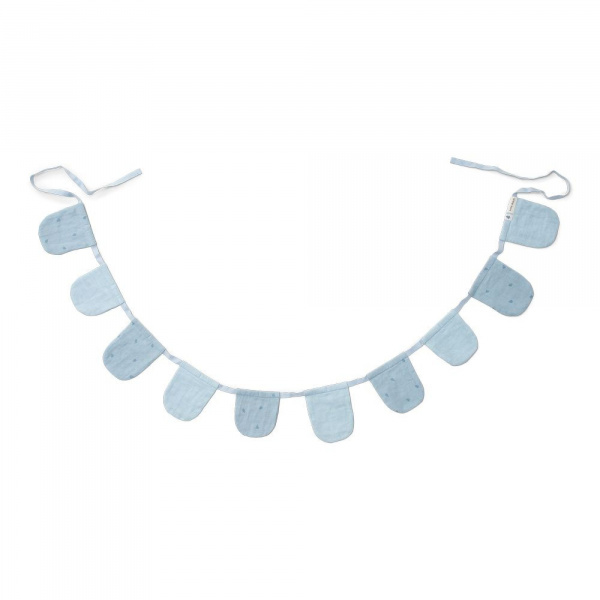 Guirlande avec fanions - pure denim blue Little dutch