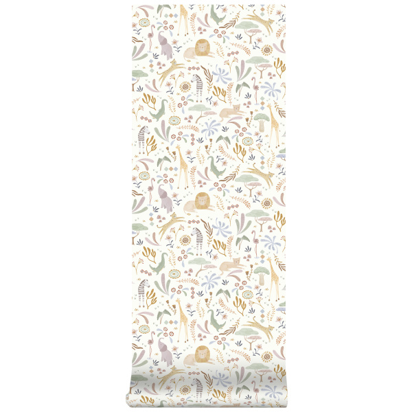 Papier peint intissé - safari wonders - 52 cm x 10 m Little dutch