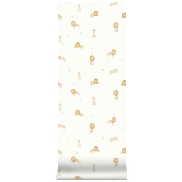Papier peint intissé - safari leo - 52 cm x 10 m Little dutch