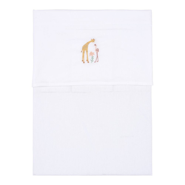 Drap de berceau - flamingo white - 70 x 100 cm Little dutch